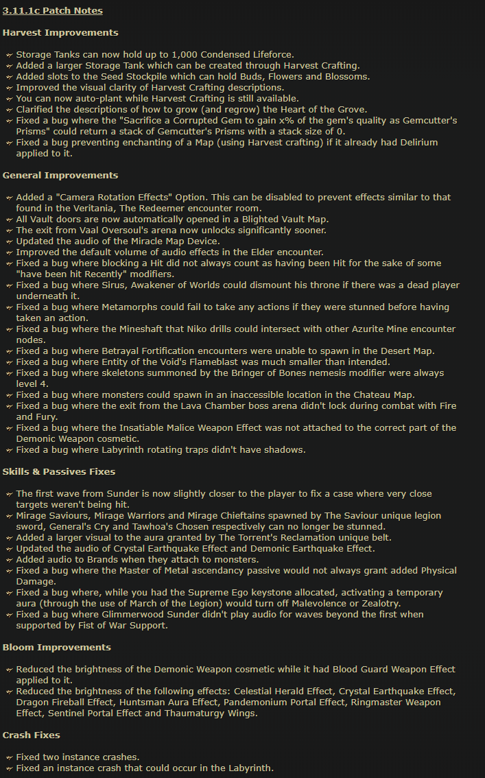 Path Of Exile We Are Currently In The Process Of Deploying Patch 3 11 1c While You Wait Check Out The Patch Notes Path Of Exile We Are Currently In The Process Of Deploying Patch 3 11 1c While You Wait Check Out The Patch Notes