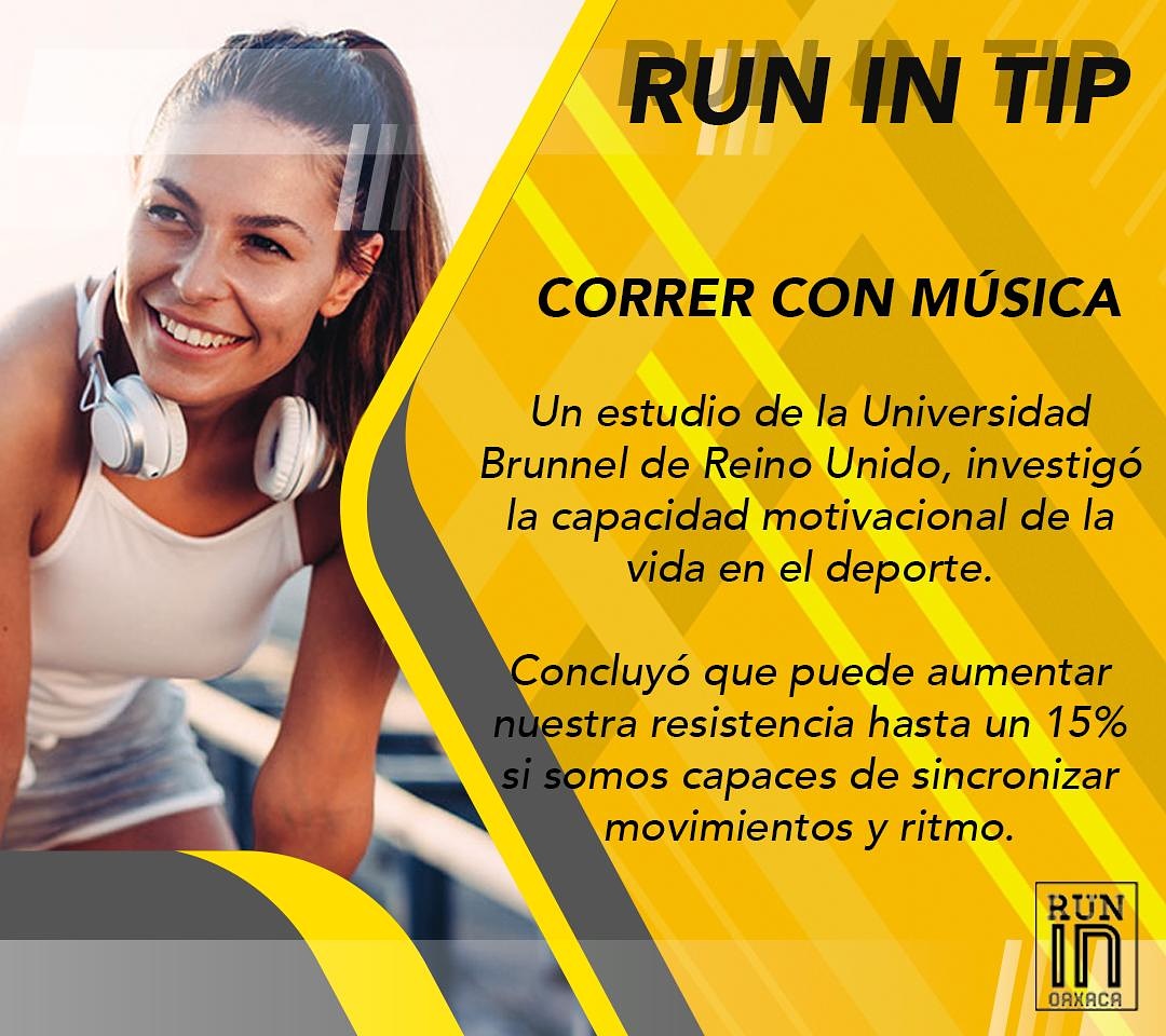 RunInOaxaca's tweet photo. Te compartimos nuestro #RunInTip del que hablamos ayer en nuestro programa #SomosRunIn 
¿Tu corres con música?

#RunInOaxaca #SomosRunIn 
#PégateALoBueno #Oaxaca 
#MusicIsLife #RunningMotivation 
#FelizJueves #JuevesMusicales
#JuevesDeGanarSeguidores https://t.co/LI3Q8mvXCY