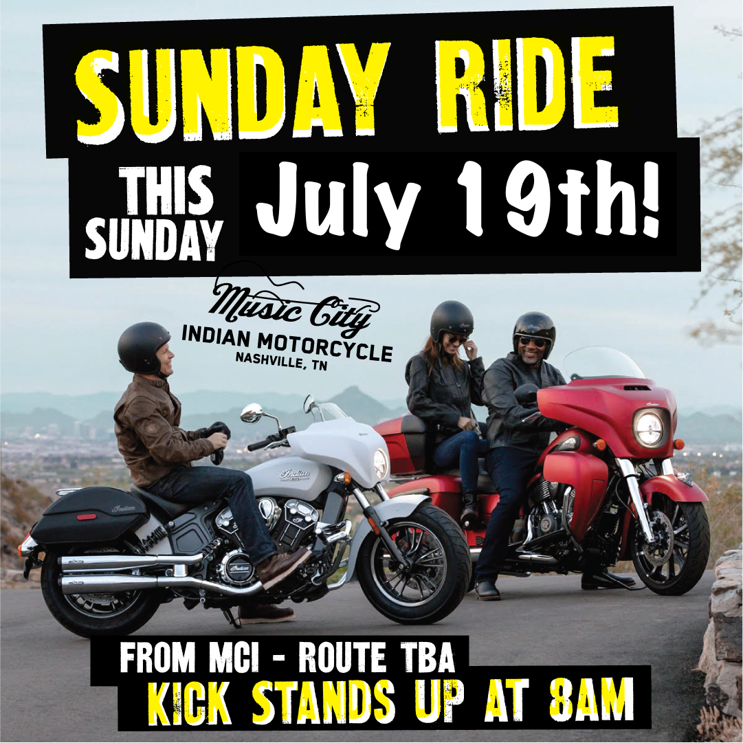 MusicCityIndian's tweet photo. RIDE With Us This Sunday July 19th!  @musiccityindianmotorcycle #nashville #nashvilletn #musiccity #sundayride https://t.co/kChZvV2slc https://t.co/DEpxIlndSV