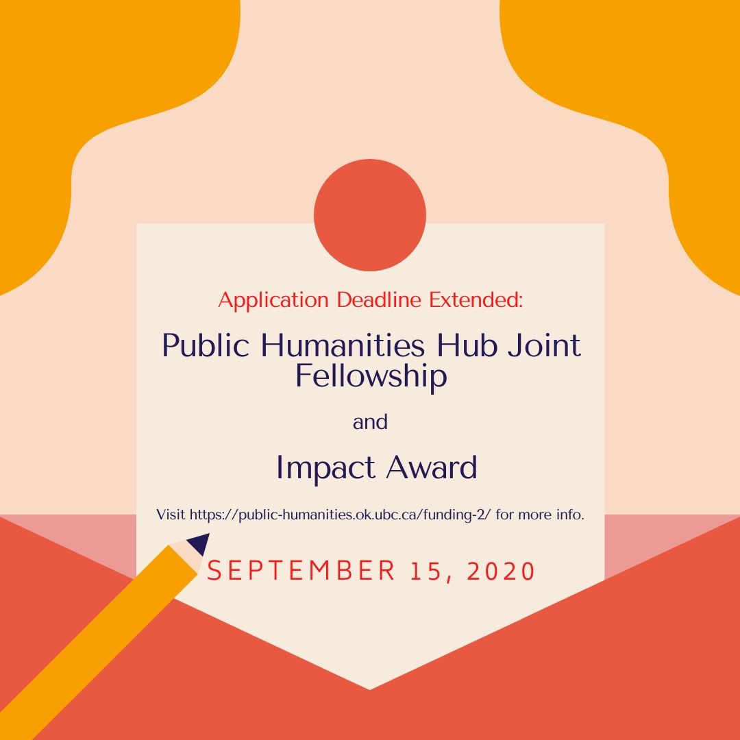 UBCO_PH's tweet photo. The deadline for the PHH-O Joint Fellowship and Impact Award has been extended to September 15, 2020! 

Visit https://t.co/IVD9LD5Jor for further information and application details. https://t.co/DhYA55vKvt