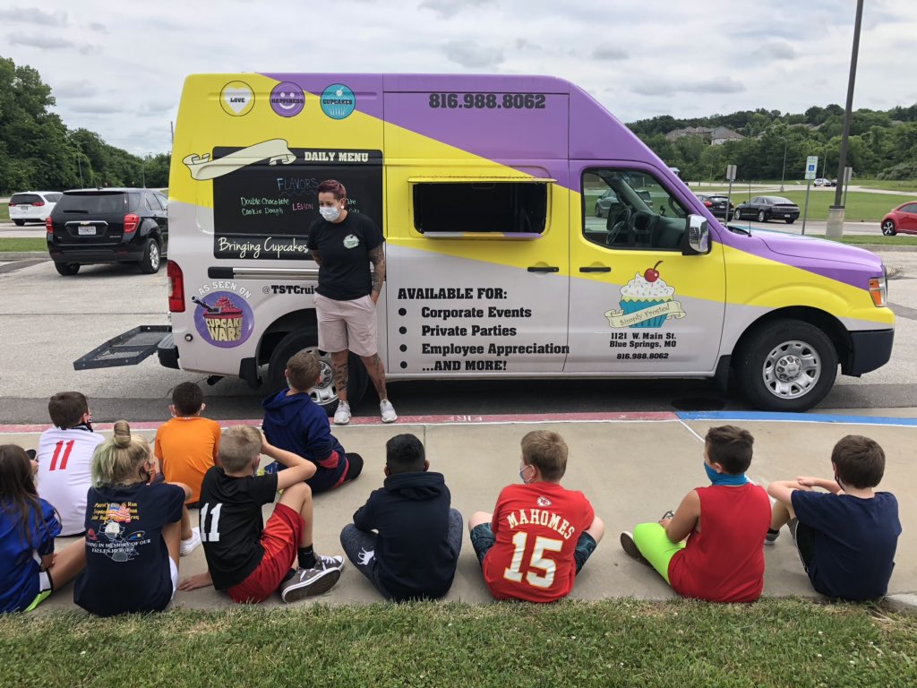 Today we learned from a food truck how they make a profit and how important location is to their business! Stony Point must’ve been a hot spot! Thank you Simply Frosted Cupcakes for donating your time and cupcakes to our class! <a href="/point_stony/">Stony point</a>  <a href="/bar_sni/">Sni-A-Bar Elementary</a> <a href="/GV_Schools/">Grain Valley Schools</a> <a href="/JamieJblack/">Jamie Black</a>