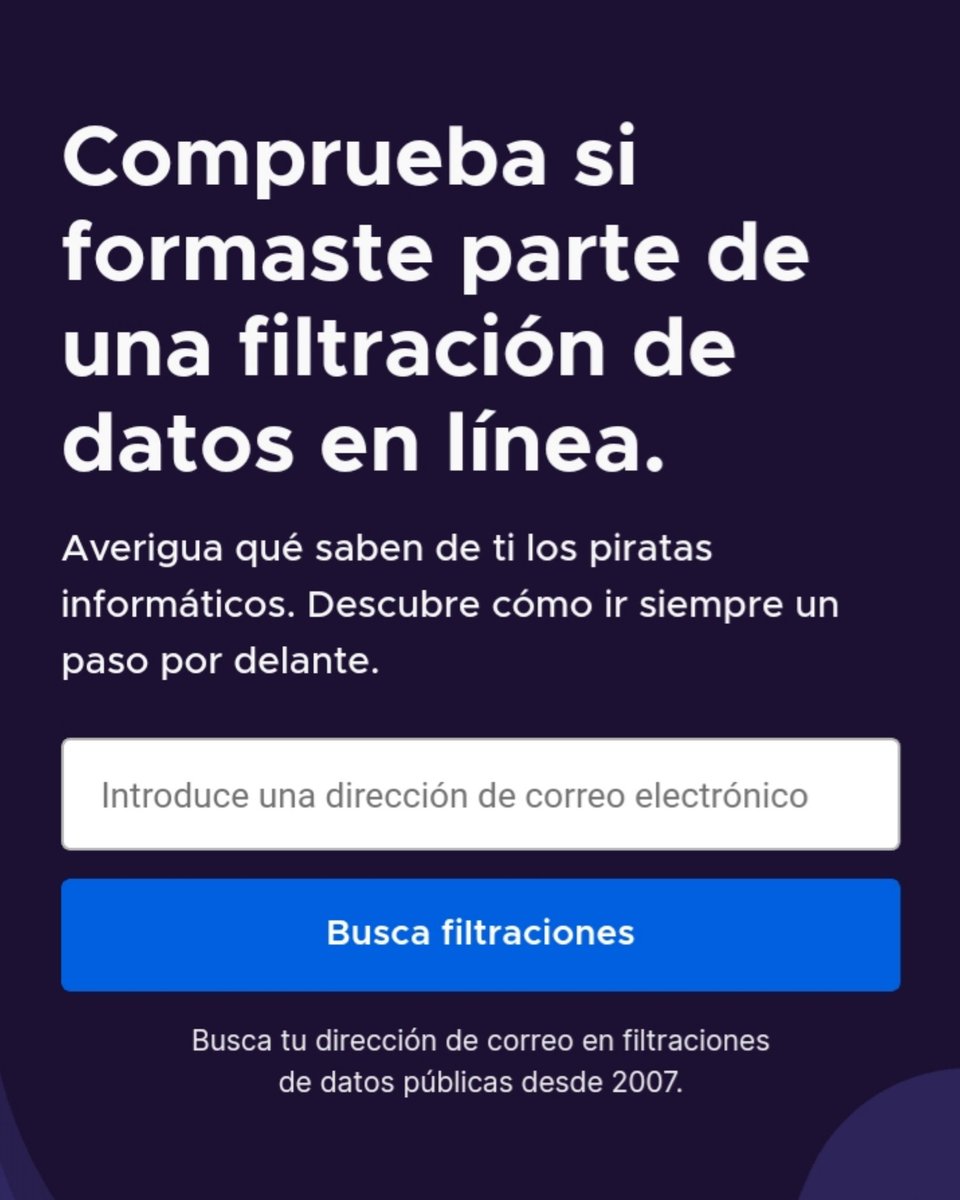 RinconSalfate's tweet photo. https://t.co/1xujjgcVLr En esta web, de la fundación Mozilla, la que desarrolla Firefox, metes un email y busca en su base de datos si fuiste parte de alguna filtración en internet. Adicionalmente da algunas sugerencias para tomar resguardos. Está buena y es fácil de usar. https://t.co/bZQkYYgFDJ
