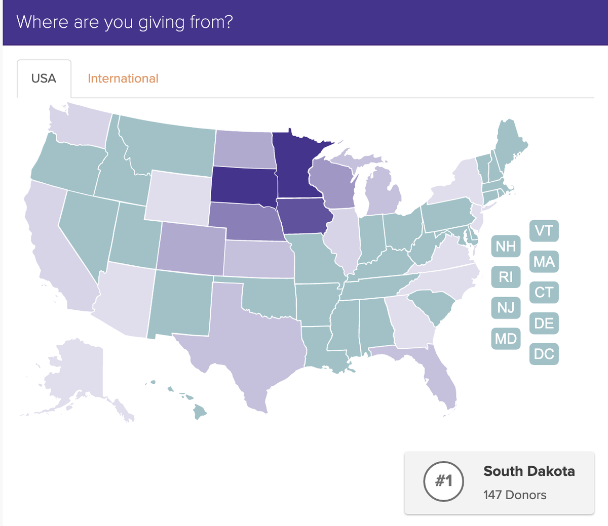 USiouxFalls's tweet photo. Get your state on the map! If your state hasn’t been turned purple it means we need a gift from your state for #GIVE2COO!
#COOmmunity
https://t.co/jviipREDlb https://t.co/Q3leWpNGrR
