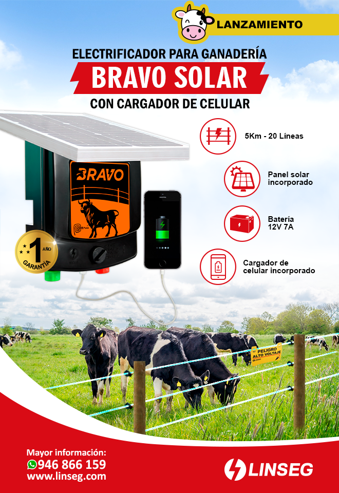 LINSEGPERU's tweet photo. AMIGO GANADERO!! 🤠
🎉🎊Aprovecha nuestro #Precio de #Lanzamiento 🎊🎉

Conoce nuestro #Nuevo #Electrificador #BravoSolar con cargador de #Celular para cerco eléctrico ganadero, gracias a los paneles solares podrás ahorrar en el consumo eléctrico ☀⚡⚡ 🐮🐄🐴🐎🐐🐑🐷🐖🌿😁👍 https://t.co/EDhOC5EDsD