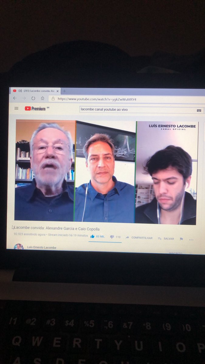 Sensacional... hoje os 3 juntos!!! <a href="/luislacombereal/">Luís Ernesto Lacombe</a> <a href="/caiocopolla/">Caio Copolla 🇾🇪</a> <a href="/CaioCoppolla3/">Caio Coppolla</a> <a href="/alexandregarcia/">Alexandre Garcia</a>