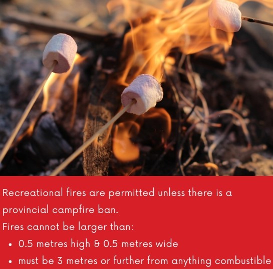 CSaanichFire's tweet photo. Remember to keep your recreational fire small & under control. Recreational fires cannot be larger than 0.5 metres by 0.5 metres (roughly 1.5ft X 1.5ft.) Never leave a fire unattended & always put your fire out once you are finished. #BeSafe #BurnSmart #BurnClean #nofiresatIVB https://t.co/KdYDybu9mN
