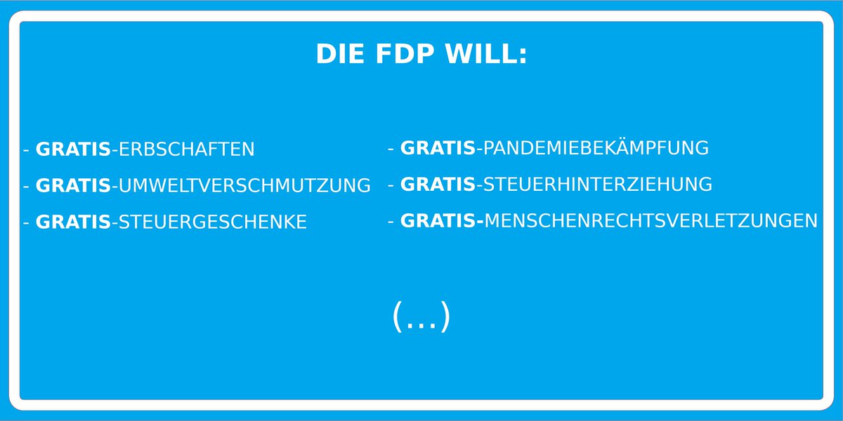 Einige Beispiele für die #Gratismentalität der <a href="/FDP_Liberalen/">FDP Schweiz</a>:
Wenn sie doch nur etwas besser wären.