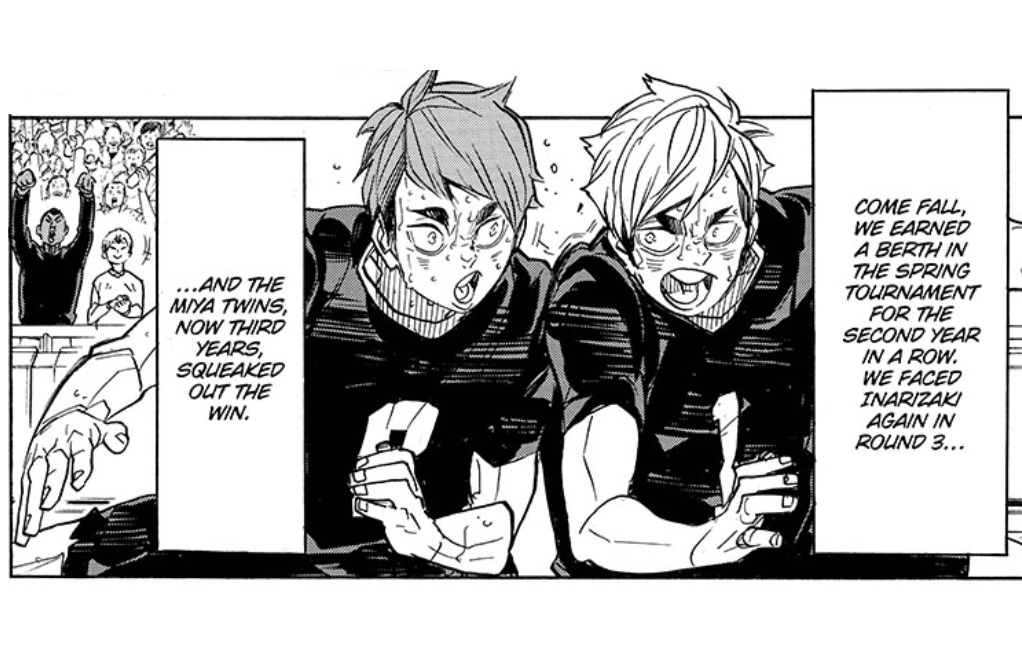 which may have been why Karasuno 2nd yrs were given focus. Since this match was Karasuno's checkmate to Inarizaki, CH. 370 reveals to us that Inarizaki learned and got stronger (as Coach Kurosu has implied).