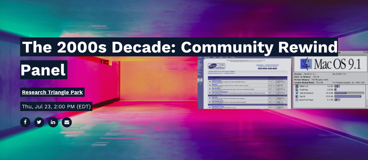 GoodPeople_US's tweet photo. Ready to reminisce on the The #2000s Decade &amp; the crazy emerging world of #OnlineCommunities that were born then? Our founder, @joipod, is speaking with other #CommunityManagement Leaders at next week's #CMXConnect. #cmgr #communities

Register here:
https://t.co/JrX1OQwr2i https://t.co/CprV4XSCc6