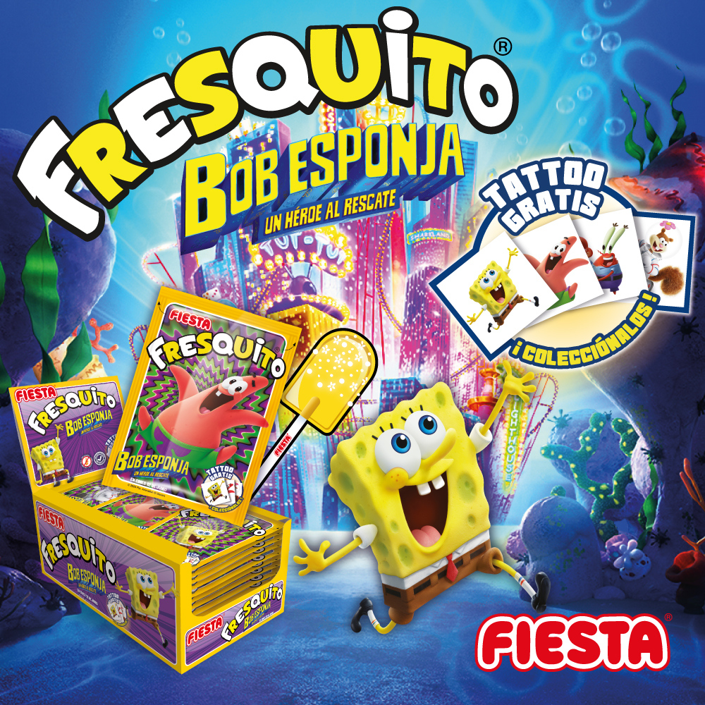 FIESTA_es's tweet photo. 🍍⁠SORTEO🍍⁠ Diviértete como nunca con el nuevo Fresquito Bob Esponja y sus 6 tatuajes coleccionables😜
¿Quieres ganar una de las DOS cajas que sorteamos?
⁠
Participa ahora:⁠
1️⃣Follow
2️⃣RT&amp;FAV
3️⃣Etiqueta a tres amigxs con #FresquitoBobEsponja⁠
⁠
🏆Ganadorxs próximo lunes 20 https://t.co/4kab3hr3BK