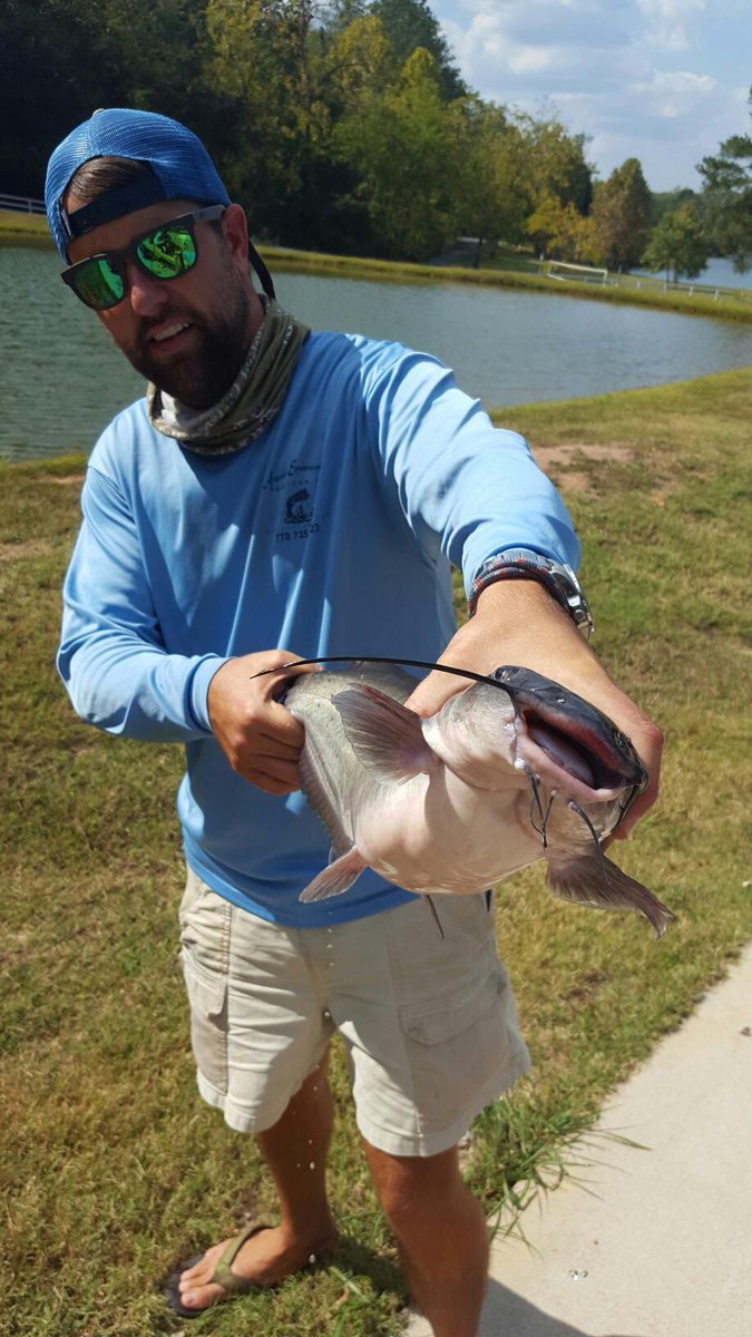 AES_LakeWork's tweet photo. That’s one happy fish #catfishwhisperer https://t.co/c6hmFPaOdJ
