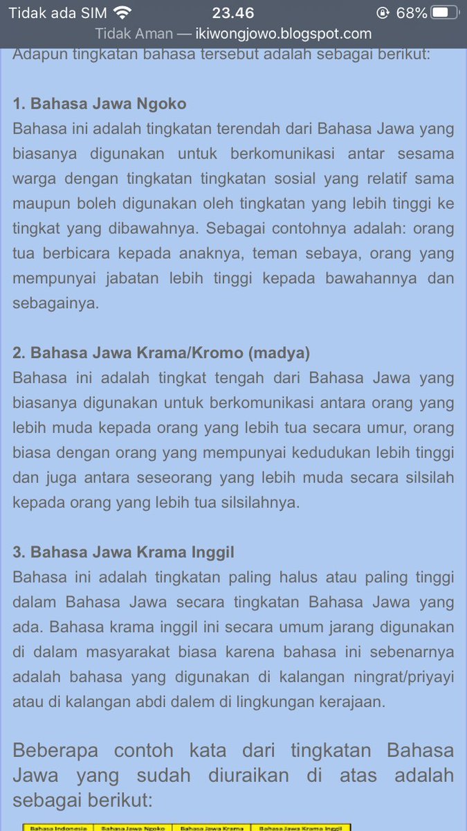 Oren On Twitter Ini Cuma Gambarannya Aja Ini Masih Dibagi Lagi Bahasa Jawa Ngoko Dibagi Jd 3 Kasar Lugu Halus Dan Bahasa Krama Madya Dibagi 3 Kasar Lugu Halus S T Co Udzvk5dv5c