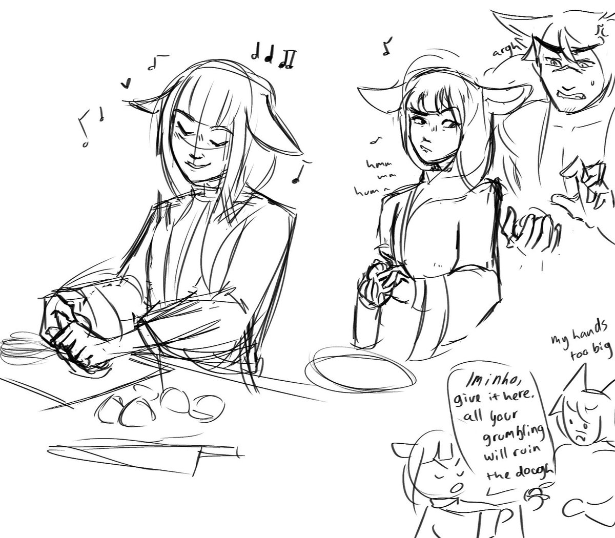 Drew some #sett and his ma making dumplings bc I was thinking abt how vastayas sing while making food ?? 