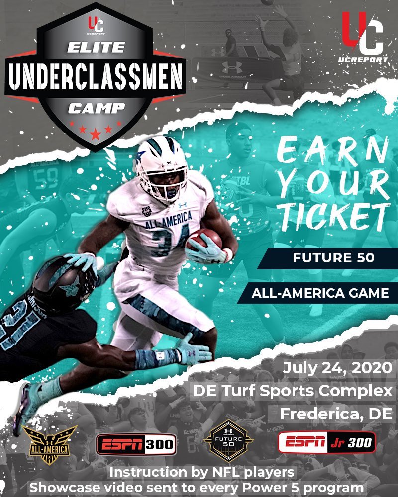 Thank you @HamiltonESPN for the Elite Underclassmen camp invite. Always excited to compete with the best!