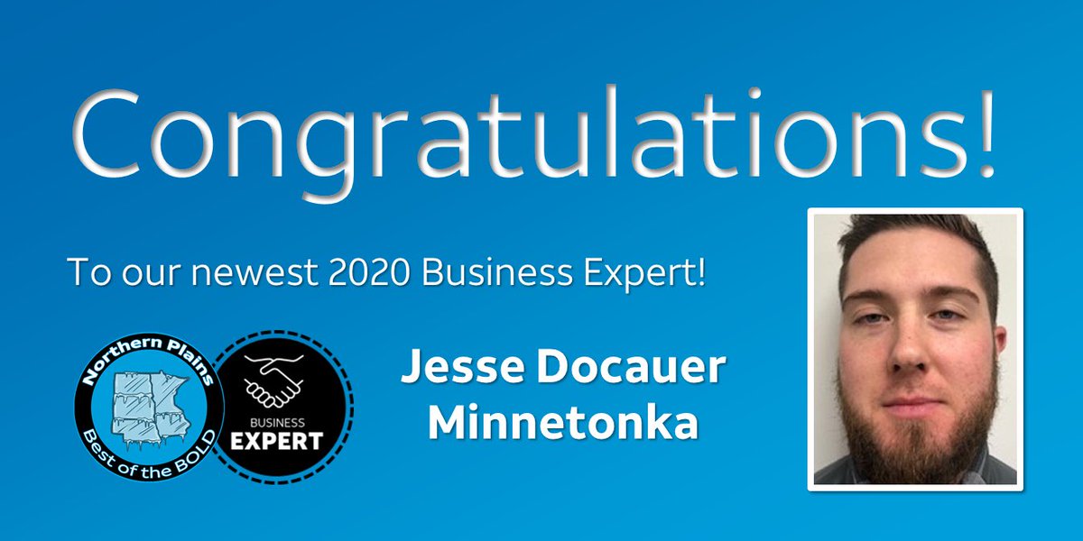 Congratulations to our newest Business Expert, Jesse Docauer from Minnetonka! Way to go Jesse!! If you’re a business in the Minnetonka / West Metro area, Jesse can help you!

#BizExpert #BusinessExpert #BoldBiz #BOLDNorthernPlains #CRush2020 #LifeAtATT