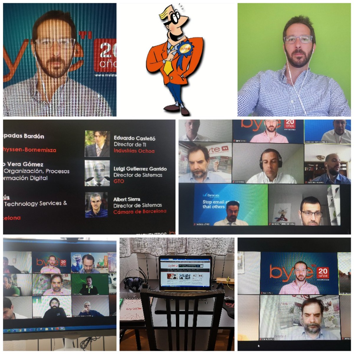 Saez_nacho's tweet photo. ¡Más de 25 encuentros con más de 5.000 registrados en estos 4 meses! Hoy ha sido el último encuentro virtual de @Revista_ByteTI antes de las vacaciones y lo hemos dedicado a la #TransformaciónDigital. En breve estarán todos bajo demanda https://t.co/Xq20CwF54D