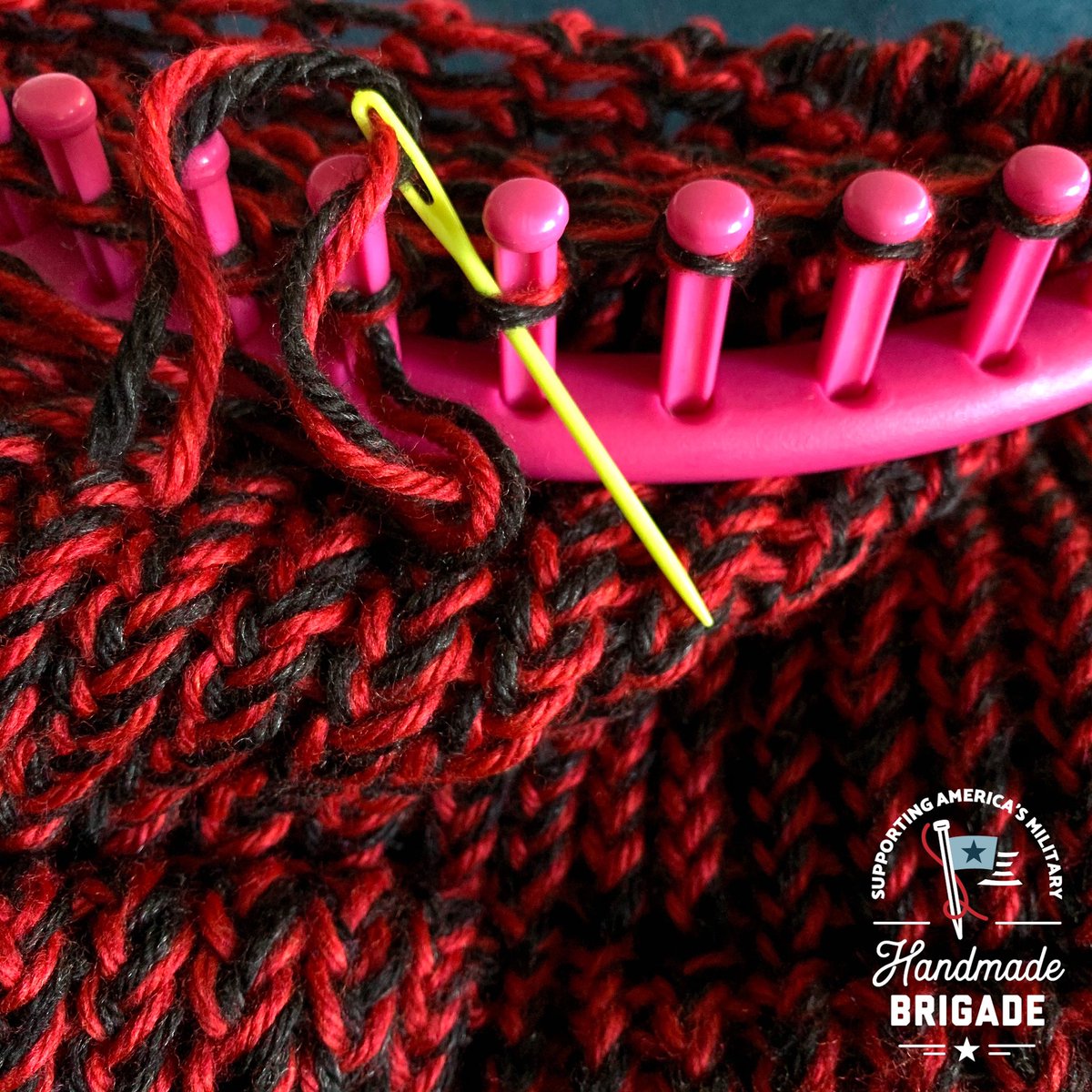 handmade4usmil's tweet photo. The incredible technicians at the @subaru_usa dealership got us wrapped up early so we’re finishing this #handmade hat from the comfort of Handmade Brigade HQ 👍

#SupportOurTroops #SupportOurVeterans #knitforgood #warmthandgratitude https://t.co/lNhEeUbPTA