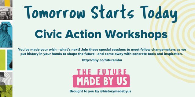 CALLING ALL VISIONARIES! You've made your wish. What's next? Join us for a free workshop series with <a href="/historymadebyus/">Made By Us</a> to get the tools to make change happen, connect with others and set a course for the #FutureMadeByUs. Register today: tiny.cc/futurembu