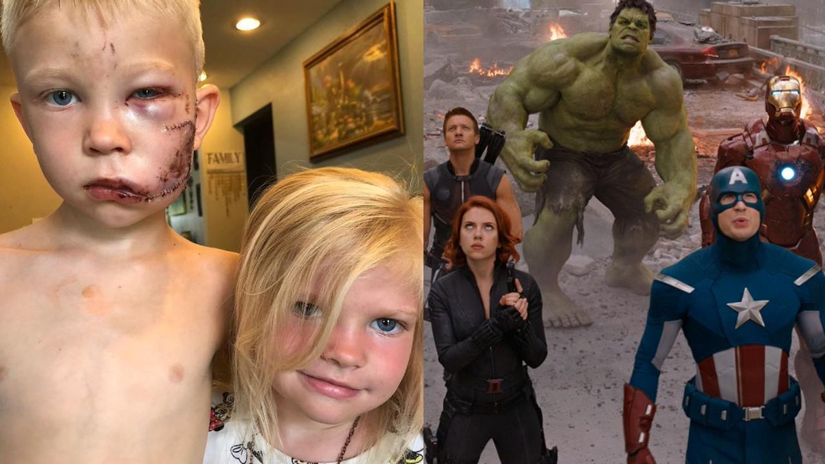 LCI's tweet photo. VIDÉO - Bridger, 6 ans, reçoit le soutien des Avengers après avoir sauvé sa sœur d'une attaque de chien https://t.co/3bv9pL4RN4 https://t.co/jcY8XiWGKi