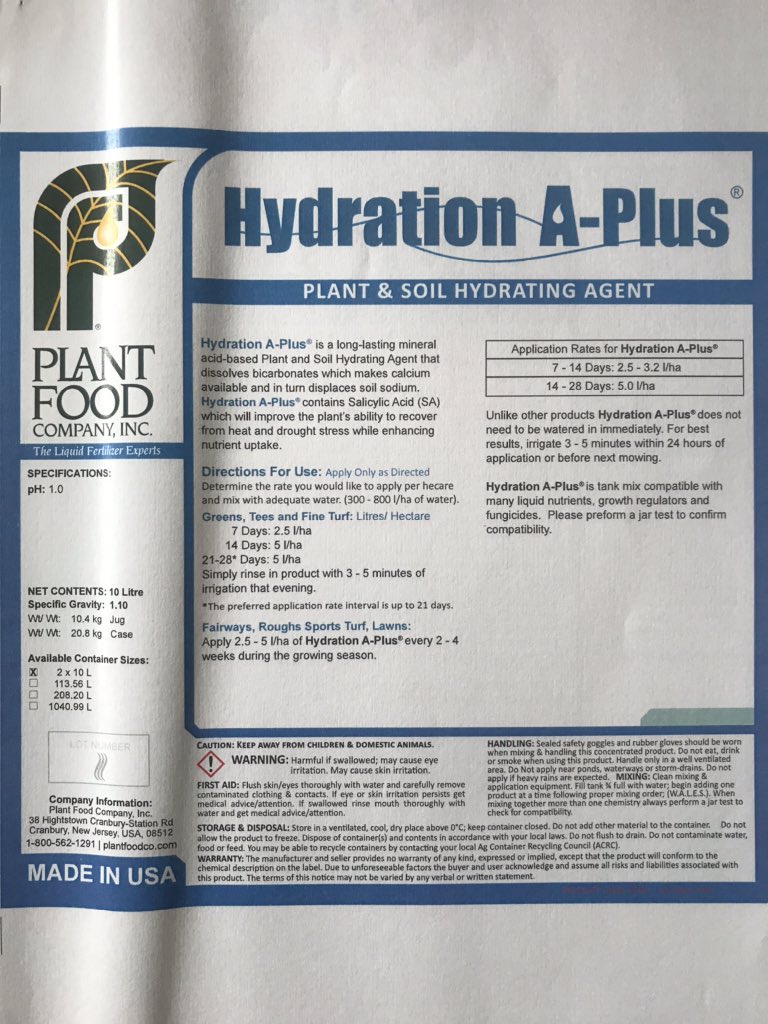 KevinMcColm25's tweet photo. Do you know what lock up happens in your soils when you have excessive nutrients? Do you know exactly what the plant is getting when you apply a granular? Now you do and now you know how to fix it ⛳️#hydrationaplus #wheelofconfusion @PlantFoodCo @TurfCare_IRL_UK https://t.co/B4EMkkHyqw