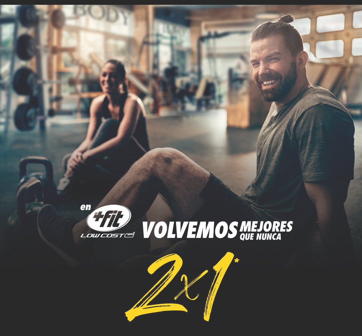 MasFitElche's tweet photo. Queremos cuidarte x2. Por eso, este mes, podrás disfrutar de nuestra oferta 2x1. Ven e infórmate en Recepción.
#VolvemosMásFuertes #BodyFactoryGimnasios #OfertaGimnasio https://t.co/UHZwJDWdAl