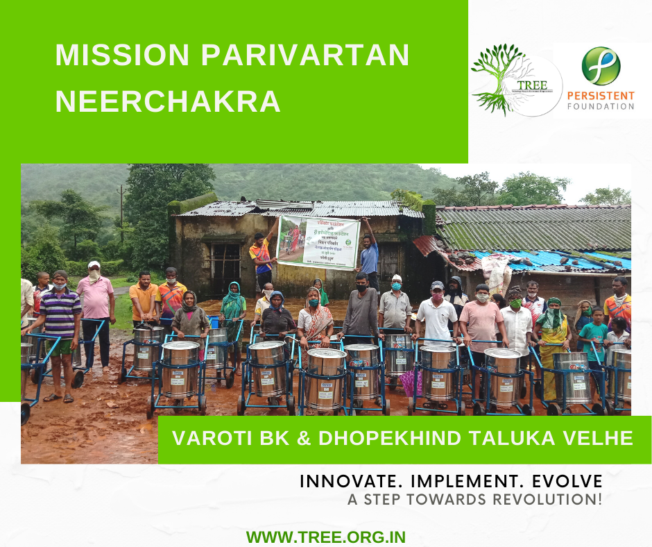 TreeInnovative's tweet photo. Today we have implemented 35 #NeerChakra on sharing bases&served 67 tribal families of village varoti BK&dhopekhind, Taluka Velhe, #Pune, Maharashtra in an association with #CSR_persistent.
Today we have completed 1500 tribal individuals of maharashtra.
#treeinnovativefoundation https://t.co/JunQ5cucDP