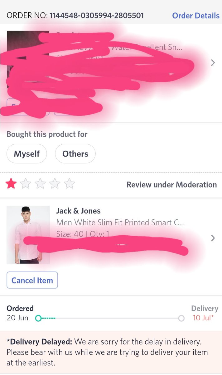 amritesh_s's tweet photo. @myntra 27 days of order... Yet to receive https://t.co/i7P0b0E17m