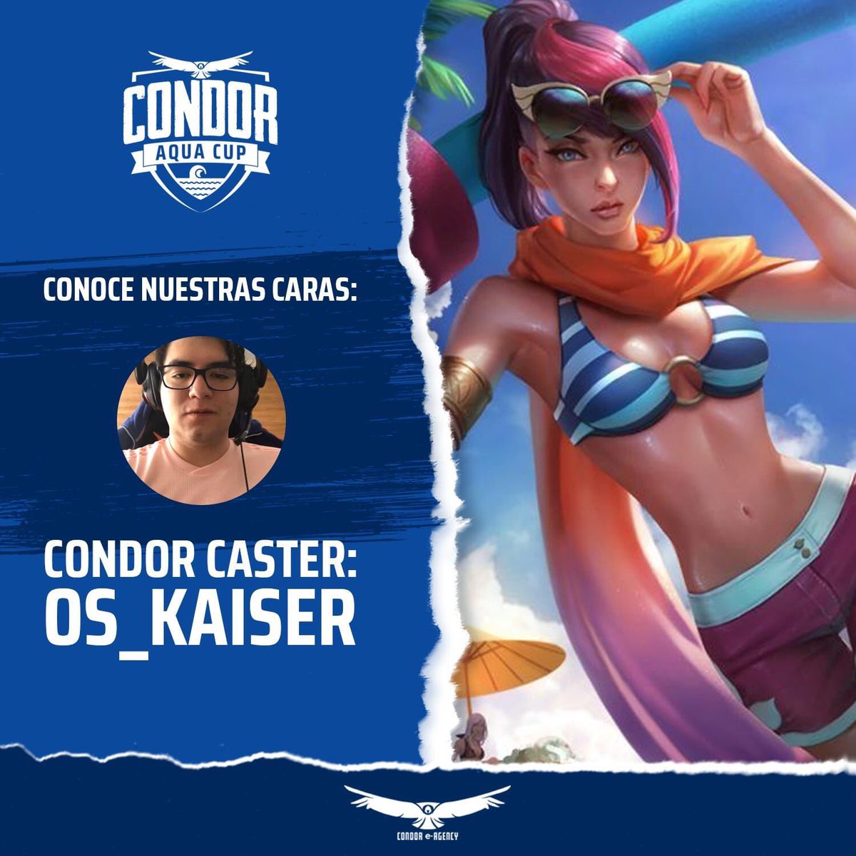 condoreagency's tweet photo. Queremos presentar de manera oficial a la voz que nos muestra los momentos intensos de cada partida, @OS_Kaiser  Caster PBP.

#condoraquacup #somosgamers #ecuador #ununiversomas #esports #latinoamerica #diariometroecuador https://t.co/J4t6AaErAv