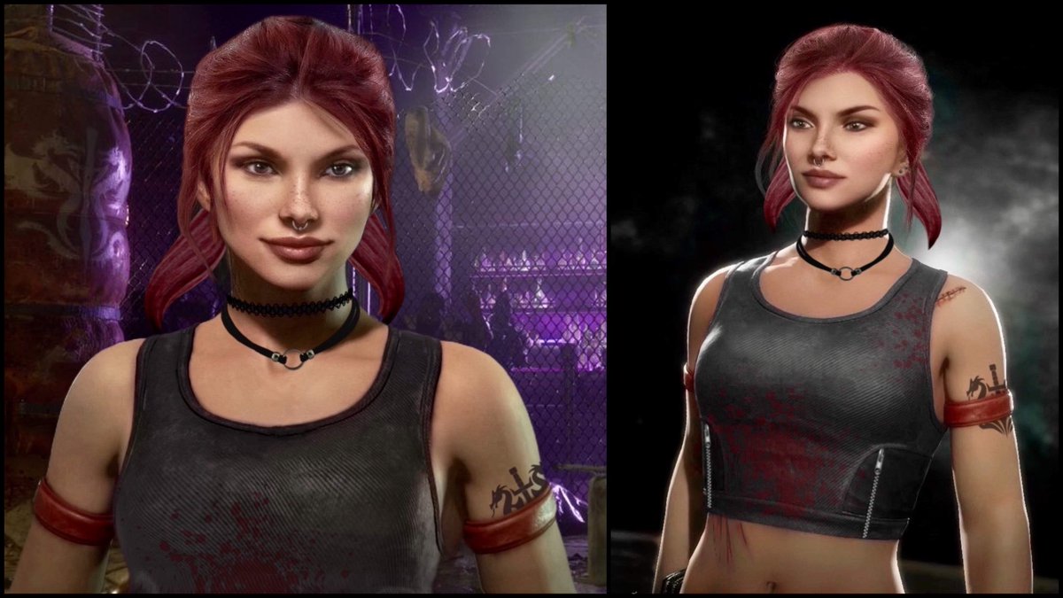 DeadByGayDwight's tweet photo. Sorry for no edits in forever, havenโt felt motivated or inspired. But wanted to post this to give a little peek behind the curtain, since a lot of people asked me who the base was for the Kira edits. Voila! #MortalKombat #mkedits #mortalkombatedits #sonyablade https://t.co/ZHCGcxM4a3