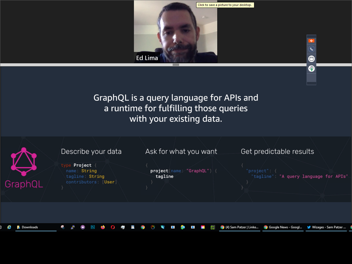 ArtificialChat's tweet photo. Online now live with @ednergizer on #GraphQL #AppSync 
A core component of @DracalDev Stack https://t.co/yvDqNxFI6c