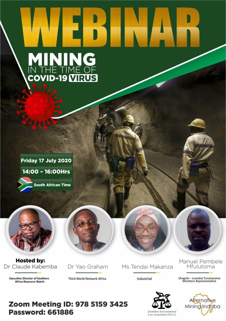 nmutonhori's tweet photo. Join us tomorrow as some of the brightest minds on the African continent come together2assess the situation of mining intime of #Covid19 courtesy of the Alternative MiningIndaba #AltMiningIndaba @dewamavhinga @conikima @alexmalmqvist @hansmerket @wlsazim @sarwatch @habakkuktrust https://t.co/2Mb9dJCZbQ