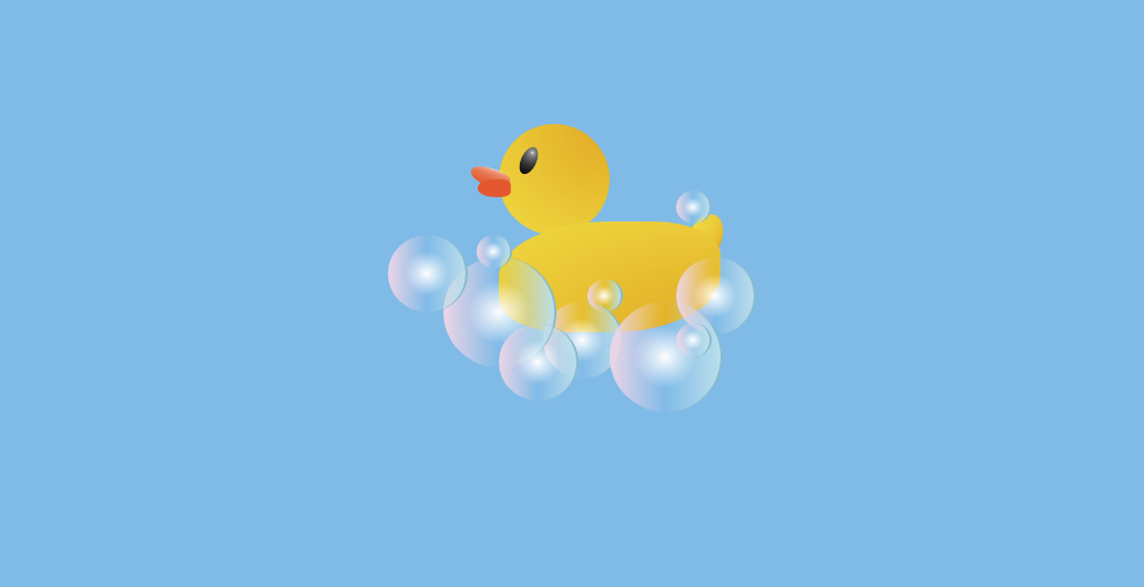 Day 62 - since moving house I've been enjoying some really top notch baths. So here's a little rubber duckie enjoying some bubbles of her own - via  @CodePen  https://codepen.io/aitchiss/pen/LYGgeNj  #100daysProjectScotland  #100daysProjectScotland2020