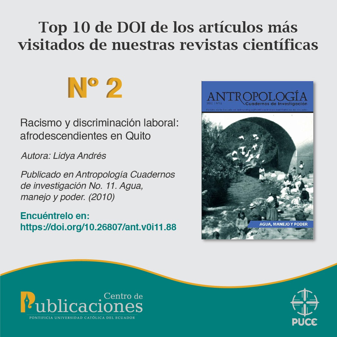 PUCE_Ecuador's tweet photo. 🆕 Compartimos el top 10 de DOI de los artículos más visitados de nuestras revistas científicas.
✅ Encuéntralo en ➡️ https://t.co/RDkFePt97a
@PublicaPuce
#RevistasPUCE
#EdiPUCE
#InvestigaciónPUCE https://t.co/1Flkdxp0UT