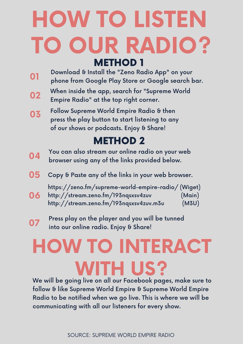 Supreme World Empire Radio tweet media