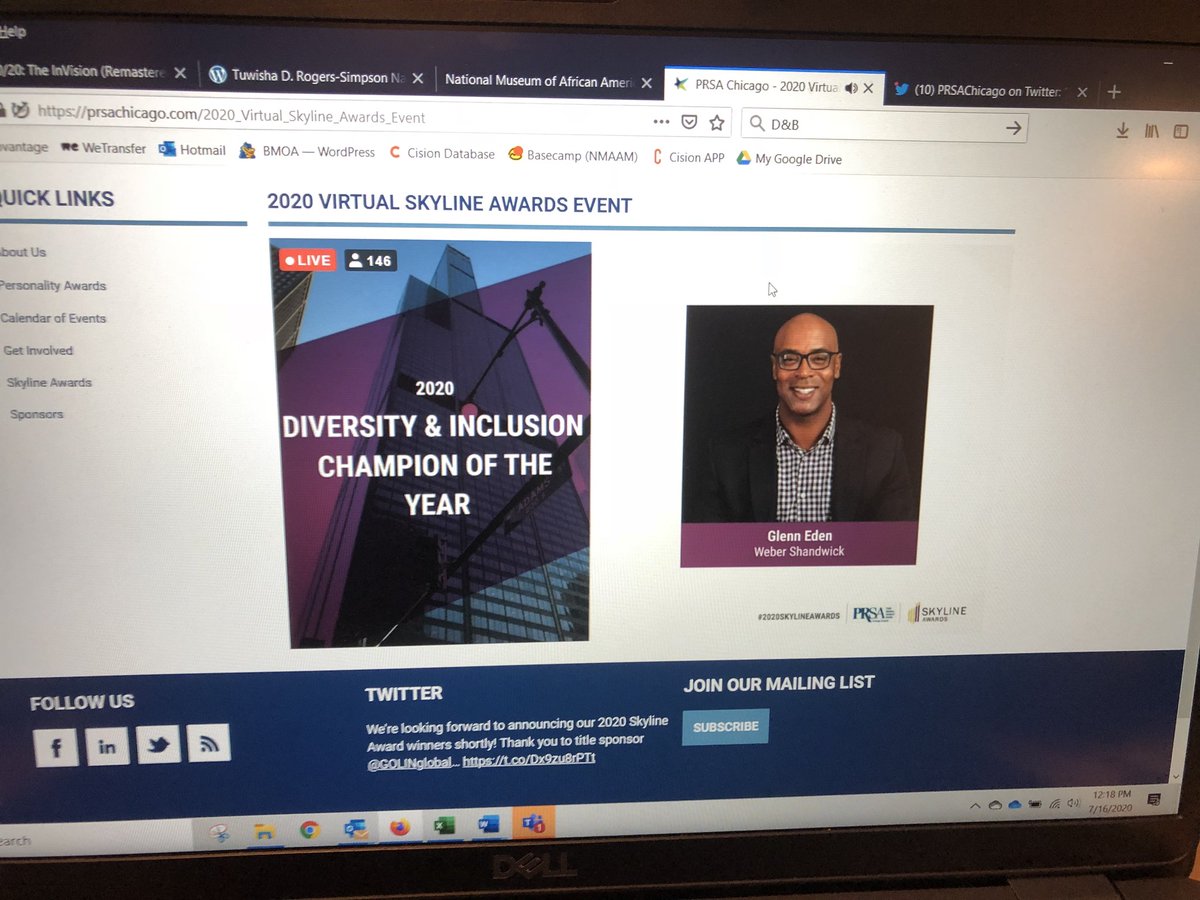 BPack2's tweet photo. Yay! My mentor and frat @glennbeden awarded as D&amp;I Champion!! So Proud! #2020skylineawards #prsachi https://t.co/FRdUBvw6Fa