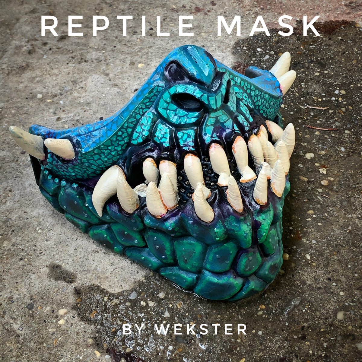 grafitomi's tweet photo. Painted the Reptile mask by @wekster2507
Turned out lovely I guess.
Social distancing will be easy.
#reptile #mask #facemask #weksquerade #boyaa #3dprinted #lotsofteeth #grrr #lizardmen
@UncleJessy4Real @joeltelling @rpauza @3dprintingmagic @HappyExtruder3d @MigMonkey77 https://t.co/YOwTmnxsyi