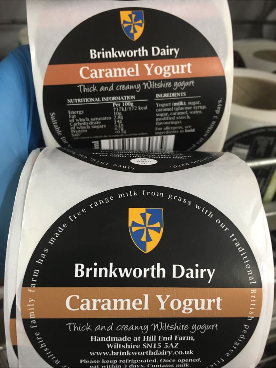 BrinkworthDairy's tweet photo. Which colour do you prefer for our caramel yogurt labels? #colourchoice #labels https://t.co/y4W8O6loIA