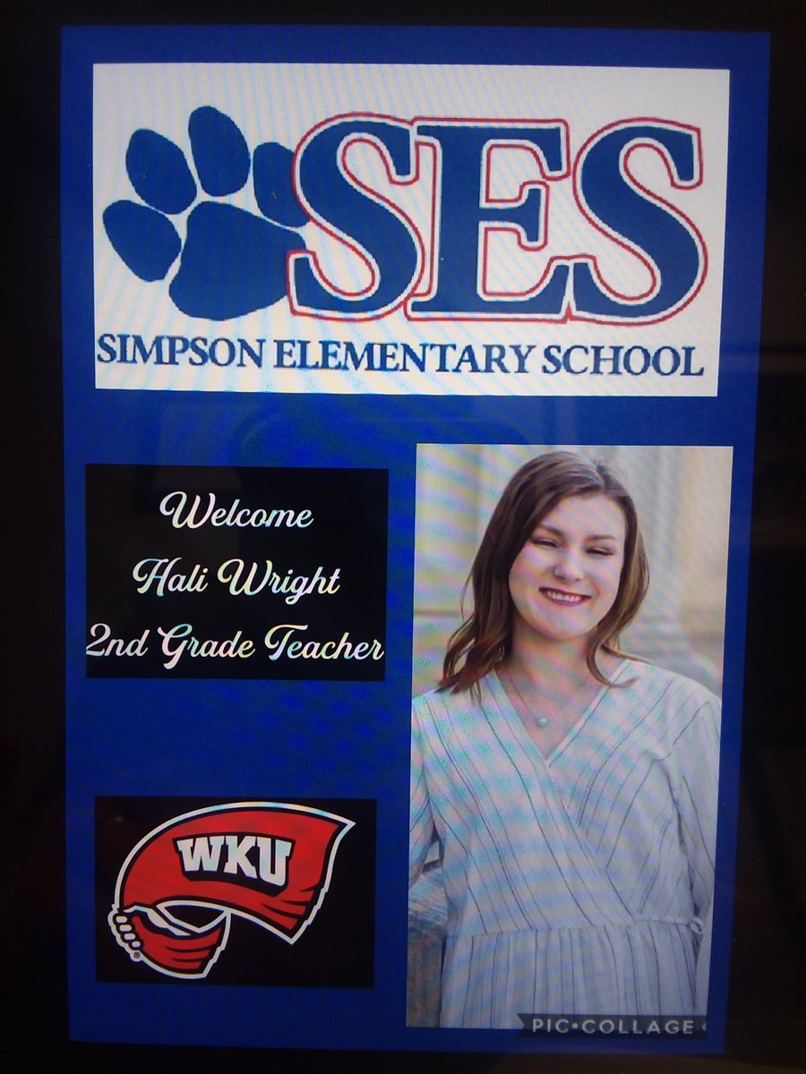 mbarnum7's tweet photo. Ms. H. Wright completed her student teaching at #SES and is back to teach 2nd grade! Looking forward to a great year! #1FS https://t.co/iM8jMtVtHc