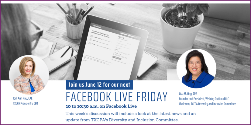 zjburt's tweet photo. Facebook Live Friday @TXCPAs #intchg20 #connectionscenter https://t.co/qzmurjCq26
