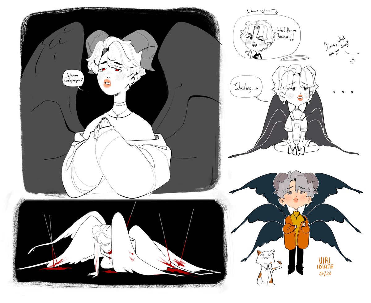 Some Angel Chim concepts ? (and a tiny Jungkook) 
#지민 #JIMIN 