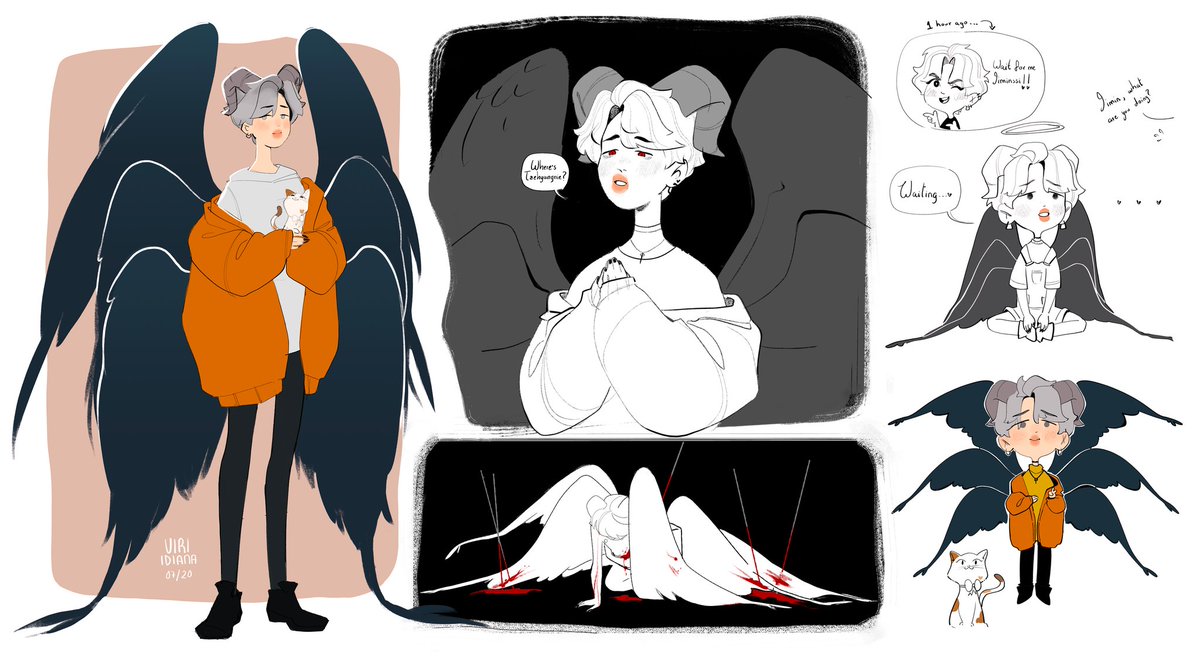 Some Angel Chim concepts ? (and a tiny Jungkook) 
#지민 #JIMIN 