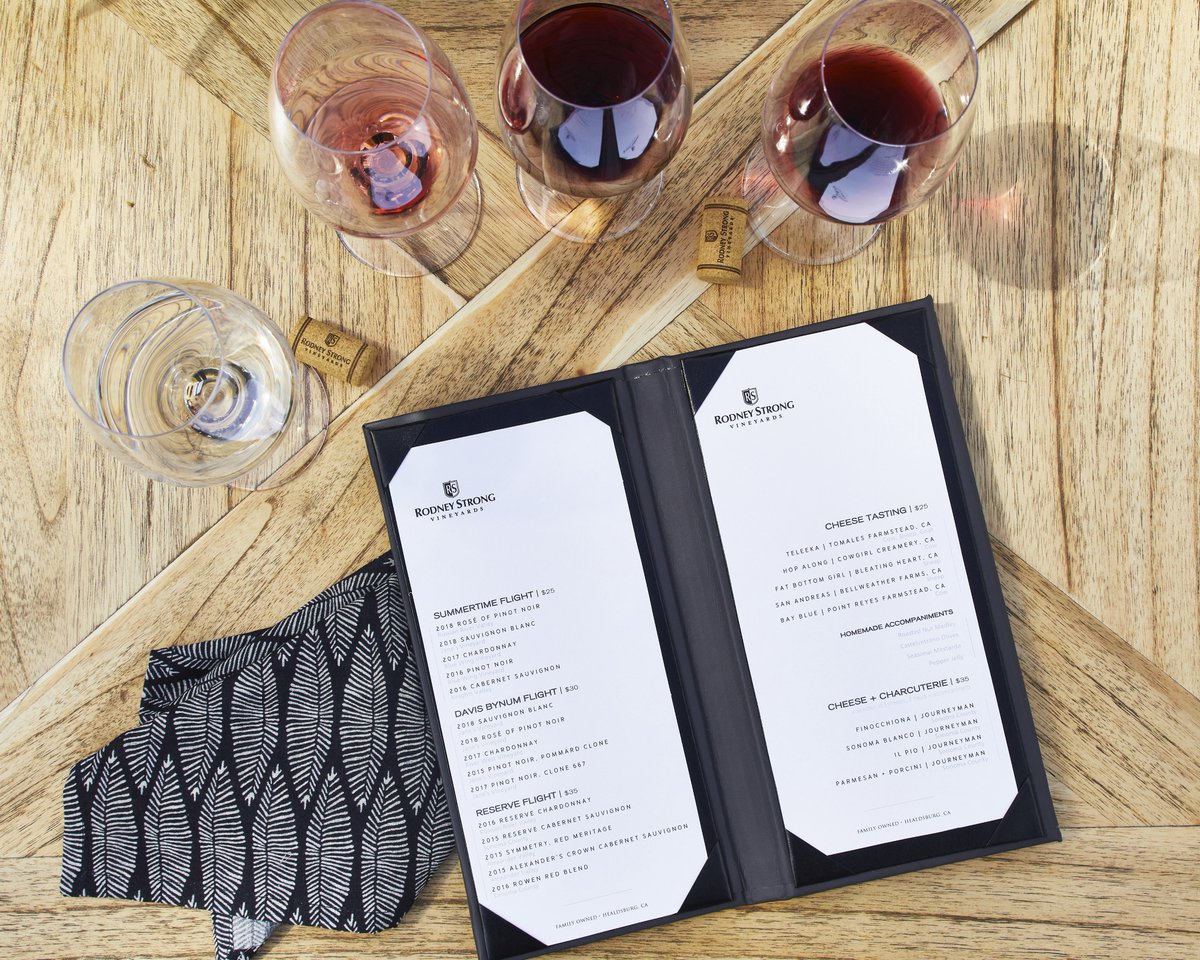 The sun is out and the wine is flowing! We’re currently accepting reservations for wine tastings on our Terrace and Green. Follow the link below to explore our tasting experiences, safety procedures, and to make an appointment.⁣
⁣
Schedule your visit:  rodneystrong.com/visit-us/