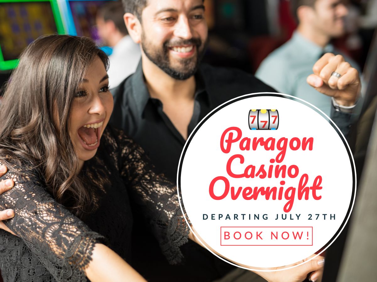 FirstClassTours's tweet image. 🚍  Transportation ✅ 
🏣  Hotel ✅ 
🎰  Paragon Casino ✅ 
Join us on July 27th for an overnight escape. Double occupancy is $49.00 and with the $30.00 in perks... that's a vacation for $19.00. 
Book here: buff.ly/2Osn7D8
#LetsGoTogether #FirstClass #CasinoBus