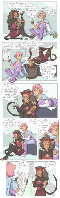 i like to think these two have spent days/weeks on prime's ship and had a lot of time for some great enemy bonding

#shera #spop 