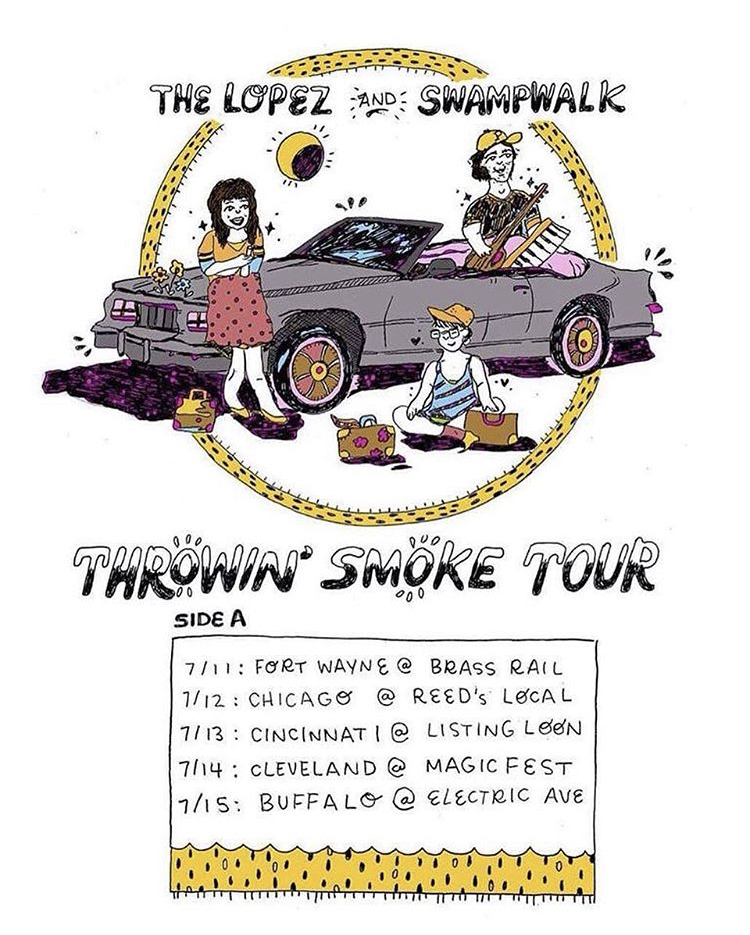 Around this time 2 years ago, I was slingin merch on tour w/ <a href="/TheLopezTheBand/">The Lopez</a> + <a href="/swampwalked/">Swampwalk</a>. 2020 sucks