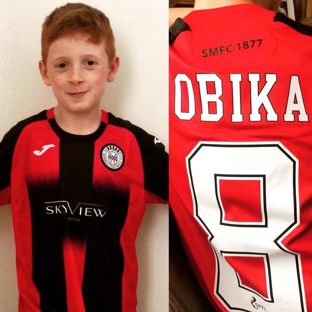 samanthclaire81's tweet photo. New season, new strip and @Jonathan_Obika is the favourite. Here’s hoping Ethan gets to his first match this season, may need to take a Friday off school to travel 🏴 🤣 thanks Papa ! @Fraz1435 #stmirren #saints #Buddies #Obika https://t.co/PiyKbh3wJd
