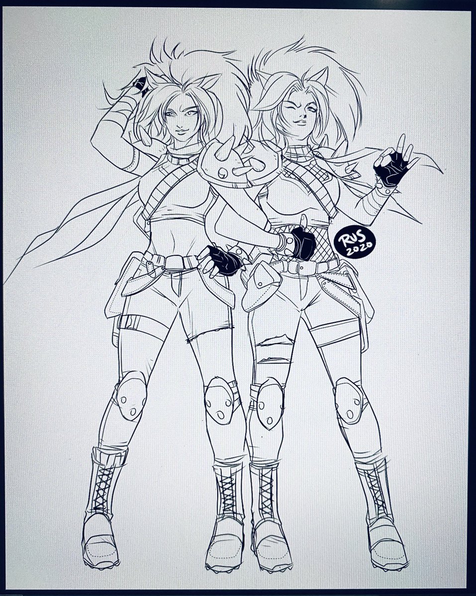 _wilsur's tweet photo. Puma Sisters inked and ready for eventual(?) colors!🎨
Cheers✨
.
#pumasisters #dominiontankpolice #ドミニオン https://t.co/jkqW3GpuDw