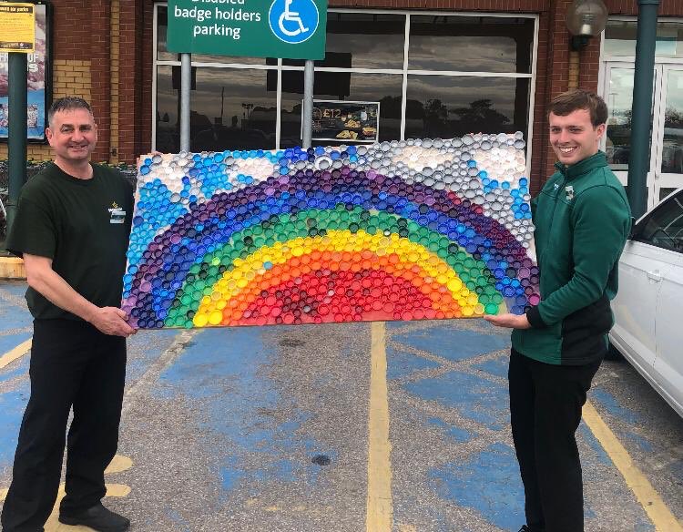 EgremontPrimary's tweet photo. Today we delivered our huge rainbow to @Morrisons as a small thanks, especially to Mandi (community champion), for all of the support they have shown our children and families! Thank you so much for everything you’ve done! #community #kind 🌈 @OakTreesMAT https://t.co/CCLDFbq4xU