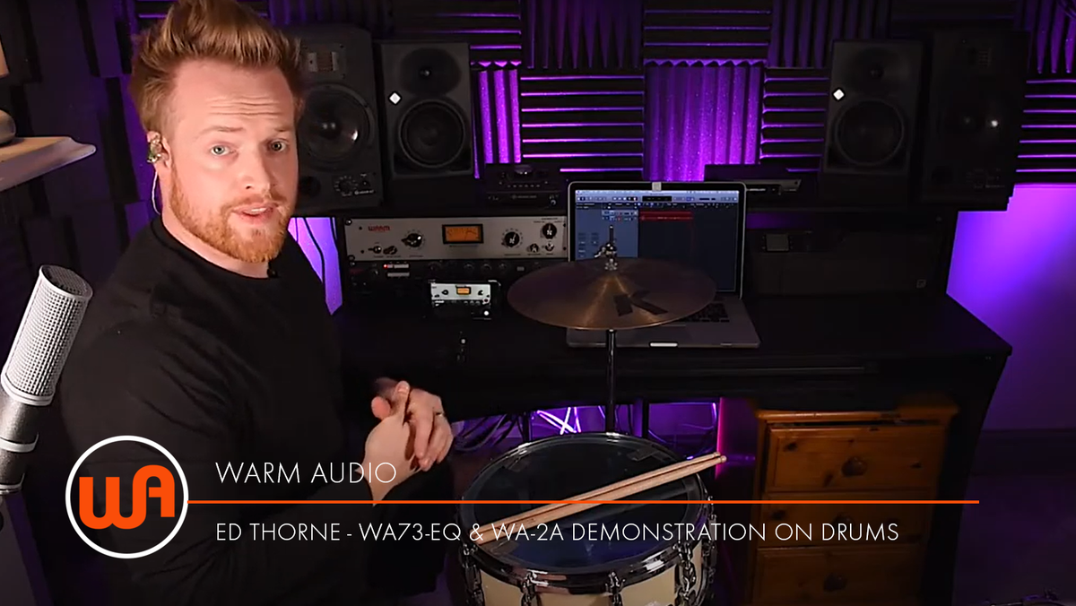 WarmAudio's tweet photo. Ed Thorne tests the WA73 Single Channel British Mic Pre + EQ  and WA-2A Opto Compressor from Warm Audio on Drums. 

Watch video here: https://t.co/VpCI8gopuk

#warmaudio #edthorne #wa73eq #wa2a https://t.co/DwInvhCGlJ