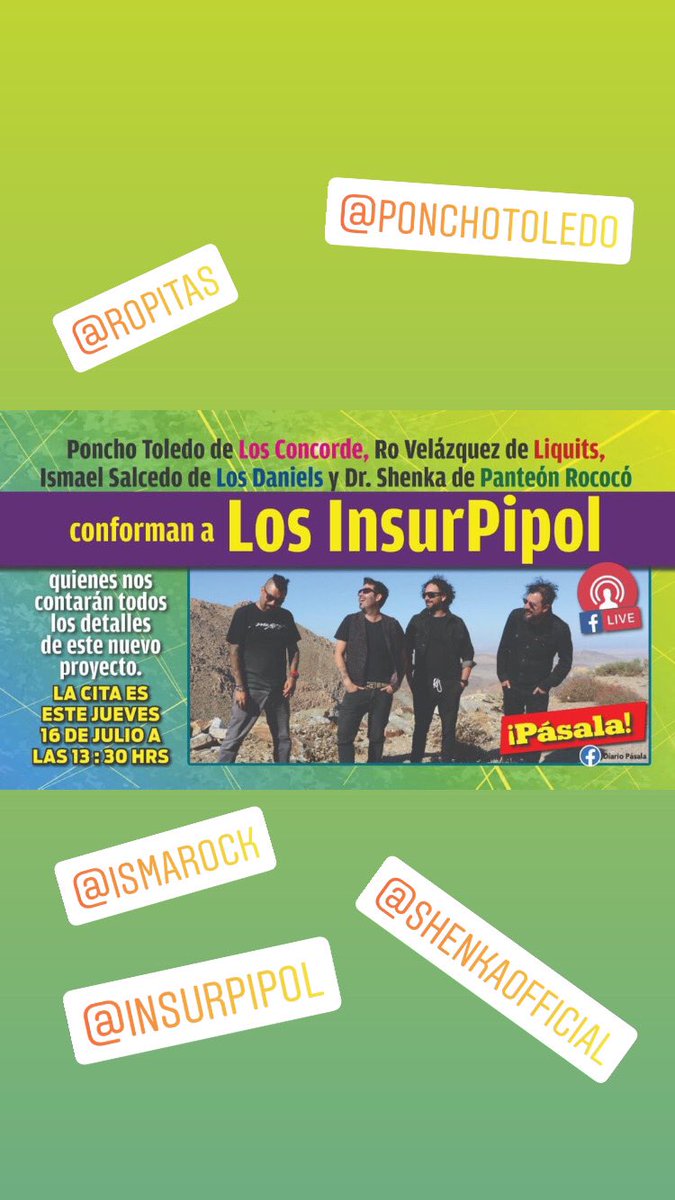 <a href="/ponchotoledo/">Poncho Toledo</a> <a href="/RopitasVQZ/">Ro Velazquez</a> <a href="/ShenkaOfficial/">Dr. Shenka</a> <a href="/IsmaDaniels/">Ismael Salcedo</a>